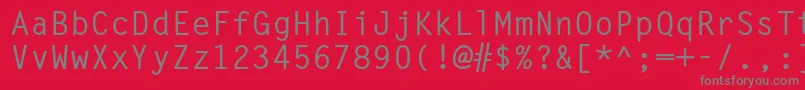 MetronomcBold Font – Gray Fonts on Red Background