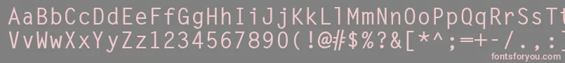 MetronomcBold Font – Pink Fonts on Gray Background