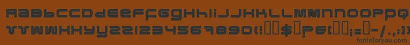 Шрифт PfukBold – чёрные шрифты на коричневом фоне