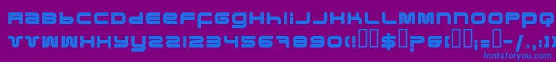 Więcej informacji o czcionce PfukBold Czcionka PfukBold – niebieskie czcionki na fioletowym tle