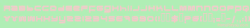 PfukBold Font – Pink Fonts on Green Background