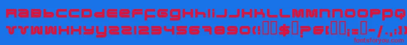 Шрифт PfukBold – красные шрифты на синем фоне