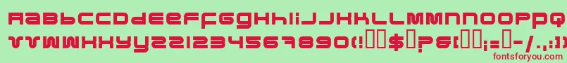 PfukBold Font – Red Fonts on Green Background