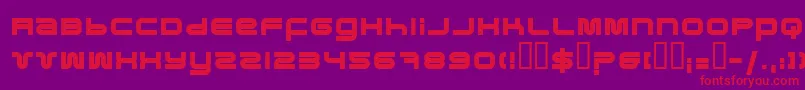 PfukBold Font – Red Fonts on Purple Background