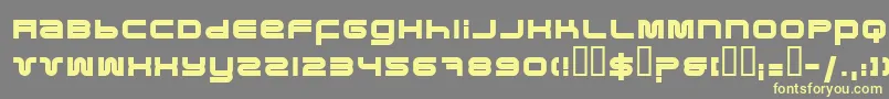 PfukBold-Schriftart – Gelbe Schriften auf grauem Hintergrund