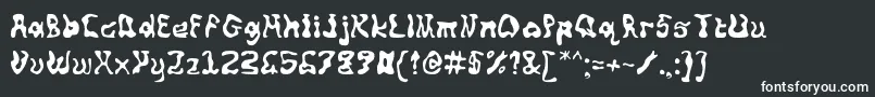 Шрифт Squiggly – белые шрифты