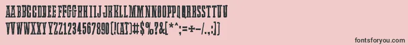 フォントLlamaMad – ピンクの背景に黒い文字