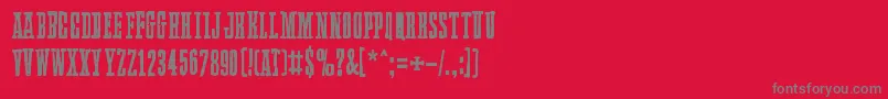 フォントLlamaMad – 赤い背景に灰色の文字