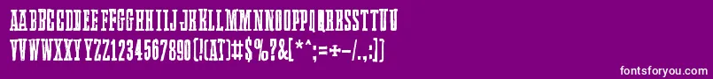 フォントLlamaMad – 紫の背景に白い文字