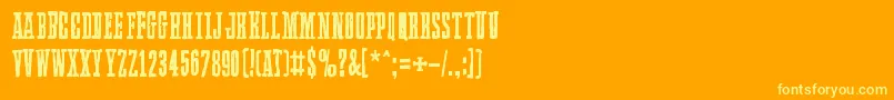 フォントLlamaMad – オレンジの背景に黄色の文字