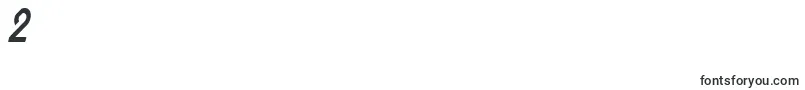 PacotillNarrowBoldItal-Schriftart – Schriften für die Ziffer 2
