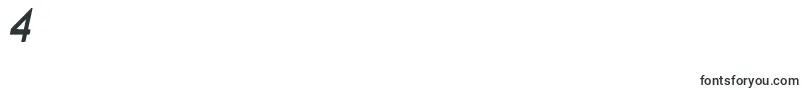 PacotillNarrowBoldItal-Schriftart – Schriften für die Ziffer 4