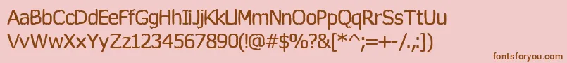 Fonte Wormfont – fontes marrons em um fundo rosa