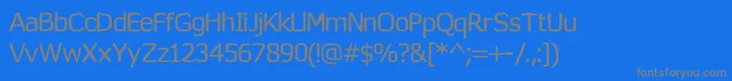 Fonte Wormfont – fontes cinzas em um fundo azul