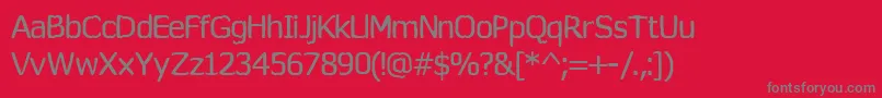 フォントWormfont – 赤い背景に灰色の文字
