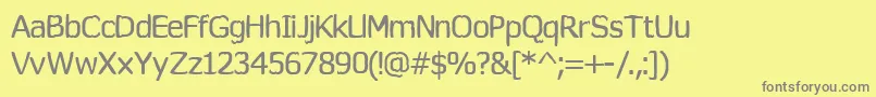 Wormfont Font – Gray Fonts on Yellow Background