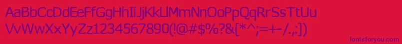 Wormfont Font – Purple Fonts on Red Background