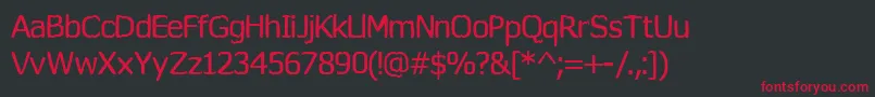Wormfont Font – Red Fonts on Black Background