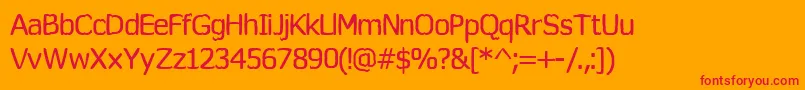 Wormfont Font – Red Fonts on Orange Background