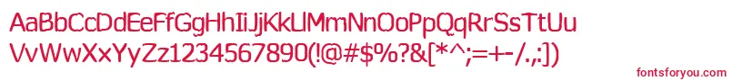 Wormfont Font – Red Fonts on White Background