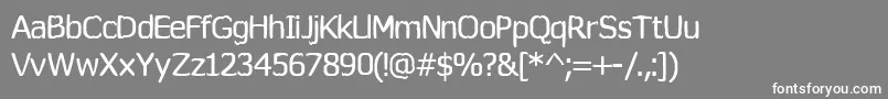 Wormfont Font – White Fonts on Gray Background