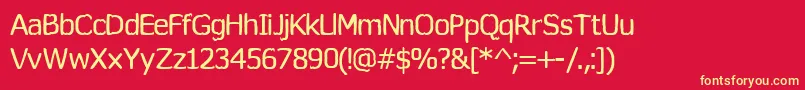 Wormfont Font – Yellow Fonts on Red Background