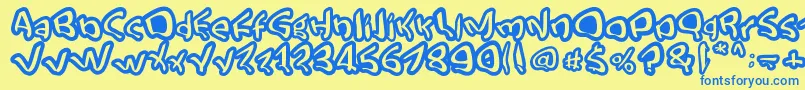 StreetStyle Font – Blue Fonts on Yellow Background