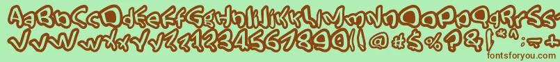 StreetStyle Font – Brown Fonts on Green Background