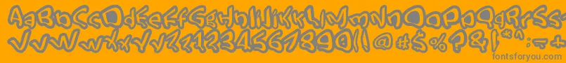 StreetStyle Font – Gray Fonts on Orange Background