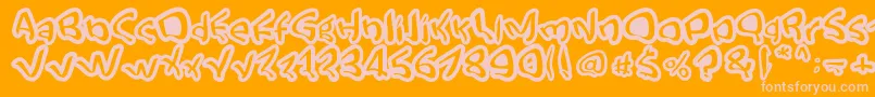 StreetStyle Font – Pink Fonts on Orange Background