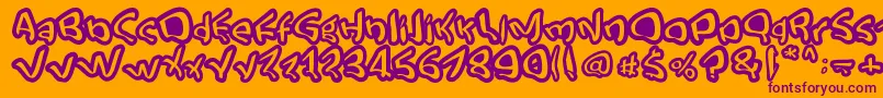 StreetStyle Font – Purple Fonts on Orange Background