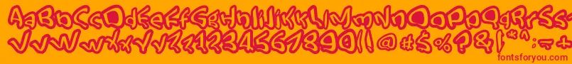 StreetStyle Font – Red Fonts on Orange Background