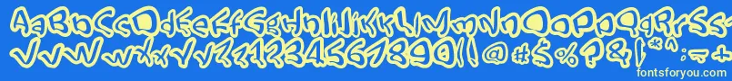 StreetStyle Font – Yellow Fonts on Blue Background