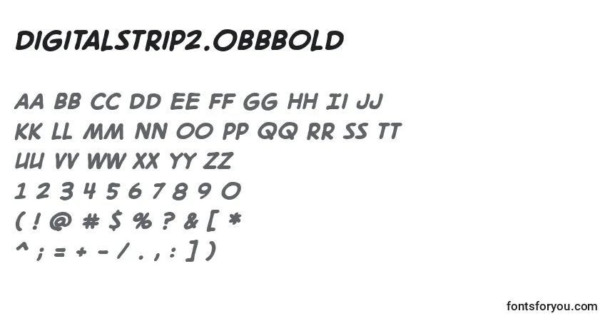 Schriftart Digitalstrip2.0BbBold – Alphabet, Zahlen, spezielle Symbole