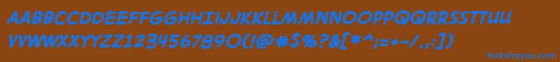 Digitalstrip2.0BbBold Font – Blue Fonts on Brown Background