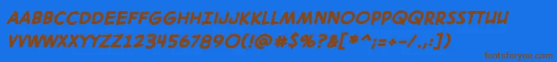 Digitalstrip2.0BbBold Font – Brown Fonts on Blue Background
