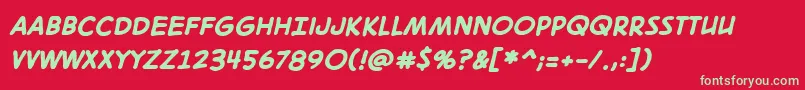 Digitalstrip2.0BbBold Font – Green Fonts on Red Background