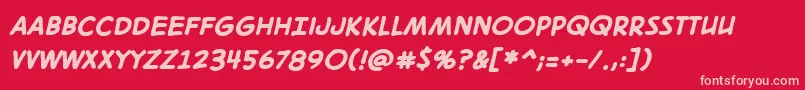 Digitalstrip2.0BbBold Font – Pink Fonts on Red Background