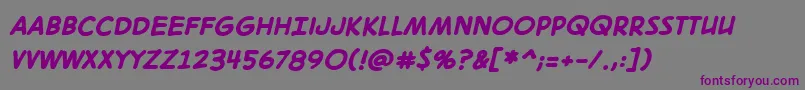 Digitalstrip2.0BbBold Font – Purple Fonts on Gray Background