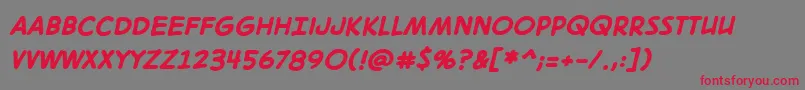 Digitalstrip2.0BbBold Font – Red Fonts on Gray Background