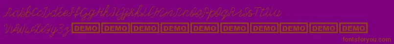 Olster Font – Brown Fonts on Purple Background