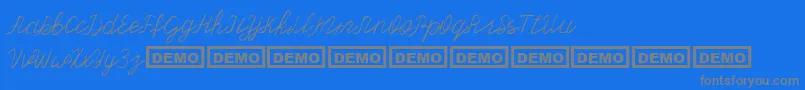 Weitere Informationen zur Olster-Schriftart Olster-Schriftart – Graue Schriften auf blauem Hintergrund