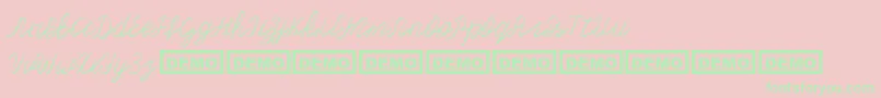 Olster Font – Green Fonts on Pink Background