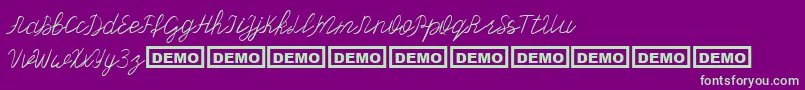Olster Font – Green Fonts on Purple Background