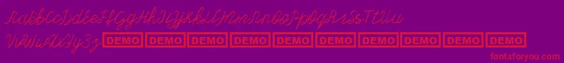 Olster Font – Red Fonts on Purple Background