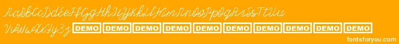 Olster Font – White Fonts on Orange Background