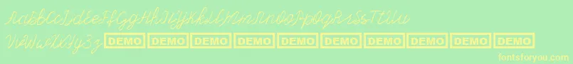 Olster Font – Yellow Fonts on Green Background