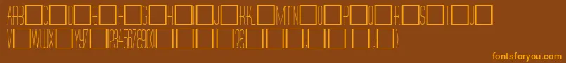 Tallcaps Font – Orange Fonts on Brown Background