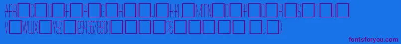 Tallcaps Font – Purple Fonts on Blue Background