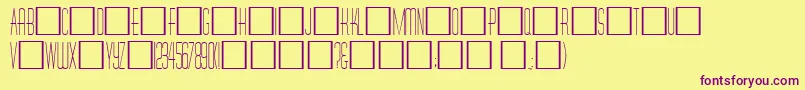 Tallcaps Font – Purple Fonts on Yellow Background